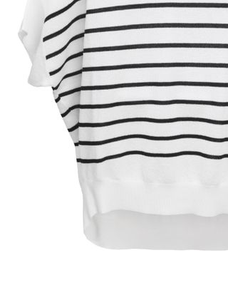 STRIPED BOXY TOP - EGGSHELL/BLACK