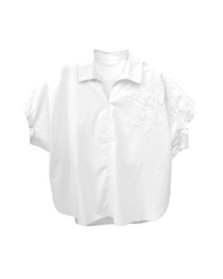 FLORAL EMBROIDERED SHIRT - EGGSHELL/ EGGSHELL