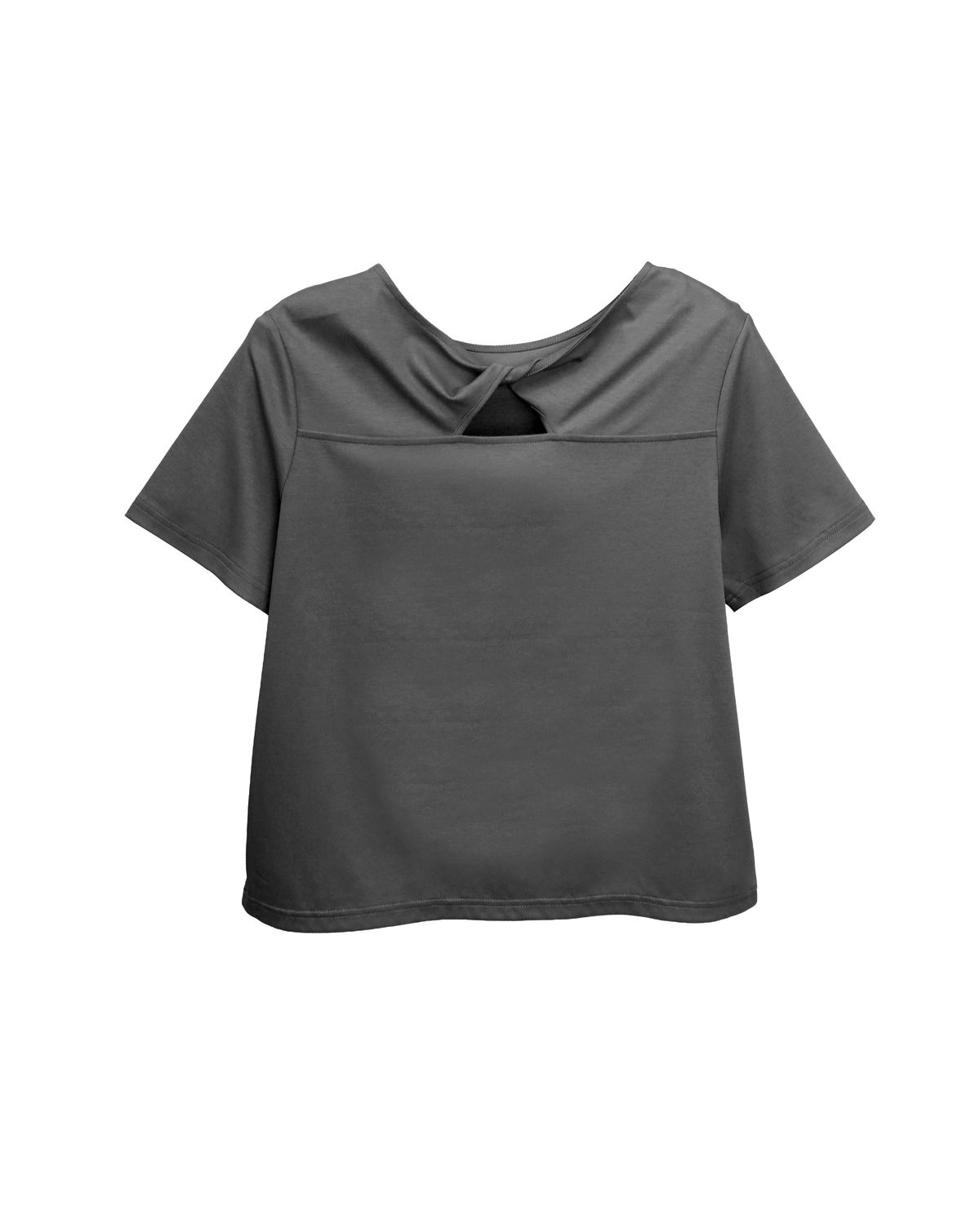 TWISTED BACK DETAIL TOP - BLACK
