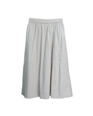 EMBROIDERED SKIRT - POLLEN/ EGGSHELL