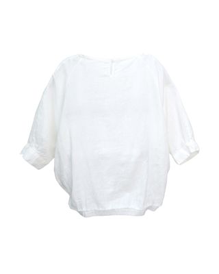 BUBBLE HEM TOP - EGGSHELL