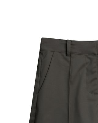 DARTED BERMUDA SHORTS - BLACK