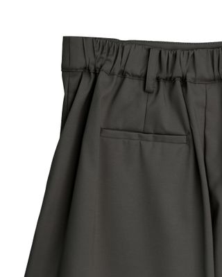 DARTED BERMUDA SHORTS - BLACK