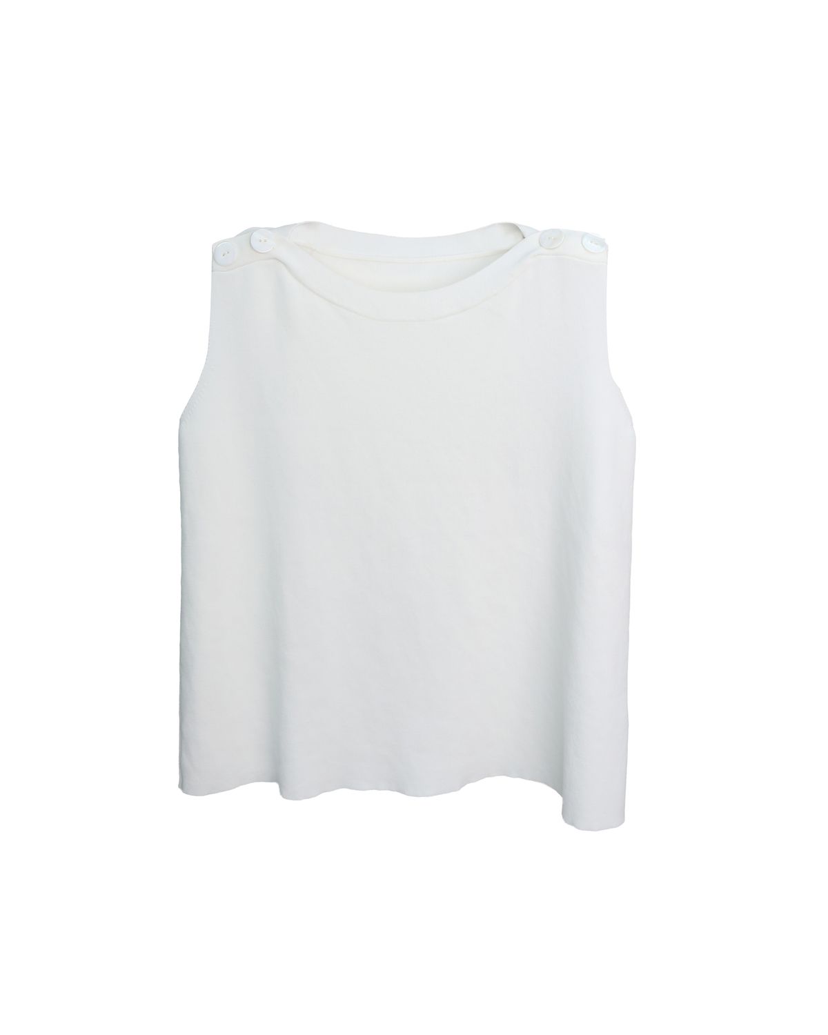 BUTTON DETAILED VEST - EGGSHELL