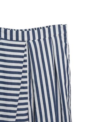 STRIPED CULOTTES - NAVY/EGGSHELL