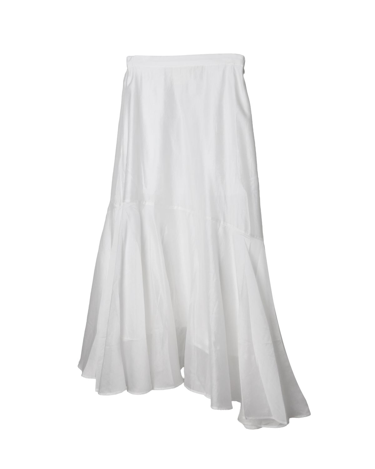 ASYMMETRIC HEM SKIRT - EGGSHELL