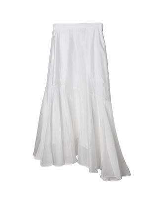 ASYMMETRIC HEM SKIRT - EGGSHELL