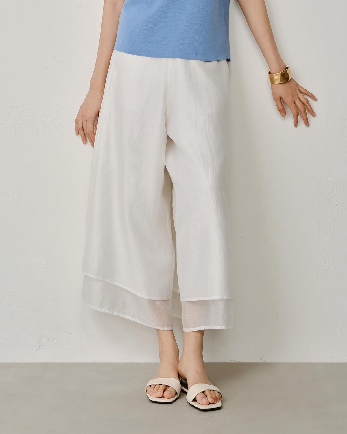 LAYERED CULOTTES - EGGSHELL