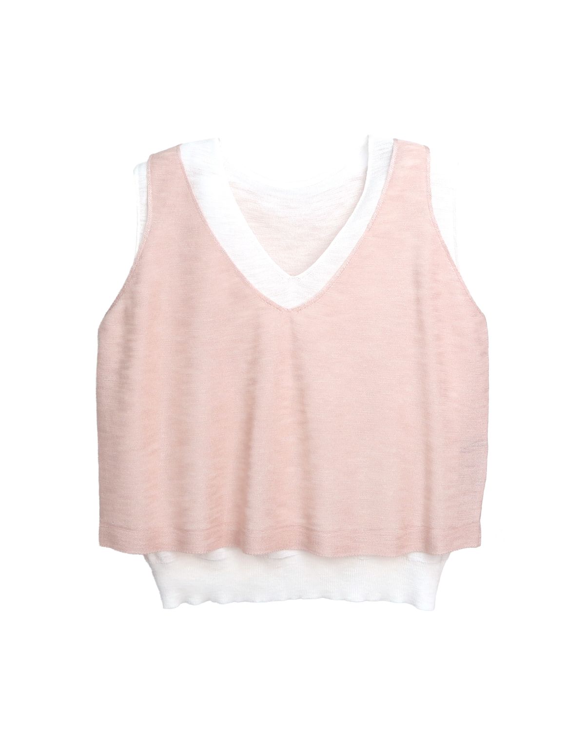 LAYERED VEST - BLOSSOM / EGGSHELL