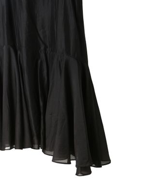ASYMMETRIC HEM SKIRT - BLACK