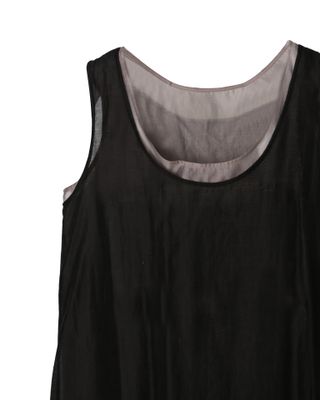 LAYERED DRESS - BLACK/ BEIGE