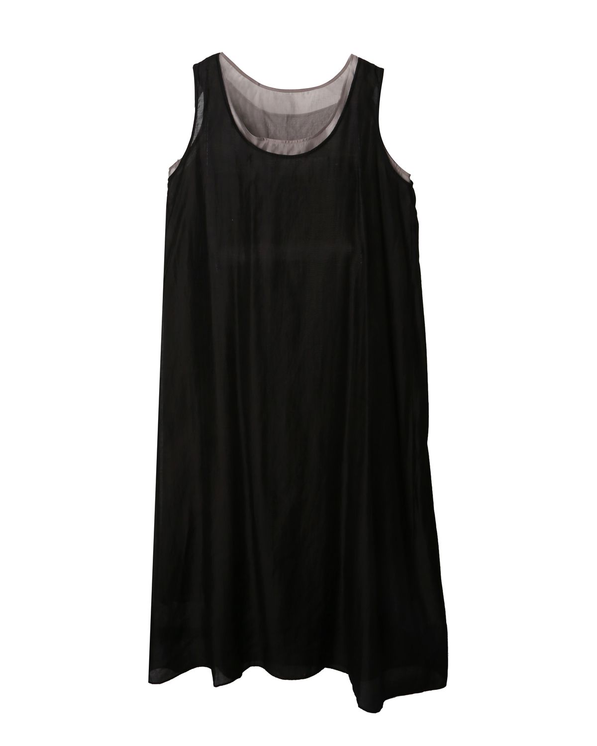 LAYERED DRESS - BLACK/ BEIGE