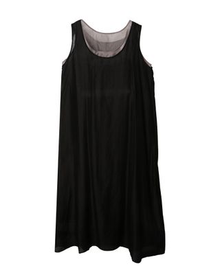 LAYERED DRESS - BLACK/ BEIGE