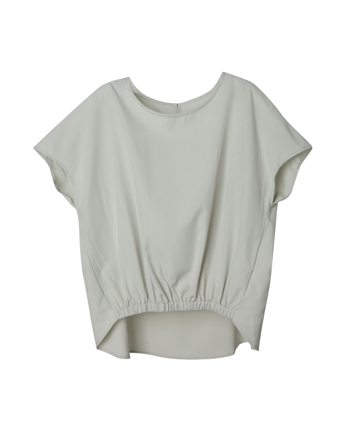 HIGH LOW HEM TOP - PORCELAIN