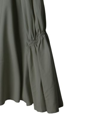 GATHERED DETAILED SKIRT - PORCELAIN