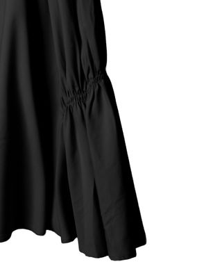 GATHERED DETAILED SKIRT - BLACK