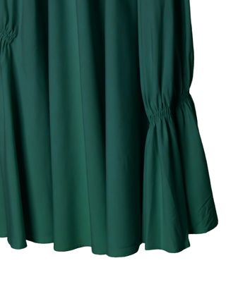 GATHERED DETAILED SKIRT - DARK GREEN