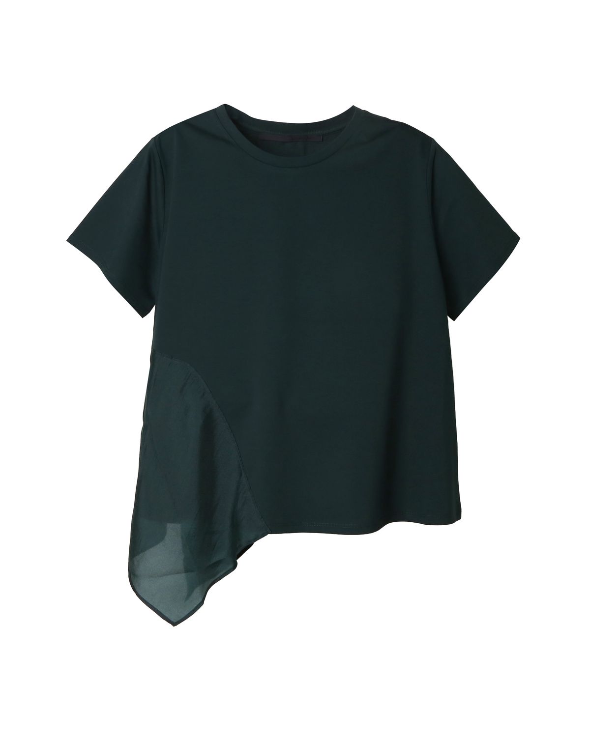 ASYMMETRIC HEM TOP - DARK GREEN