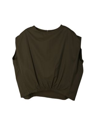 DROP SHOULDER BLOUSE - DARK OLIVE