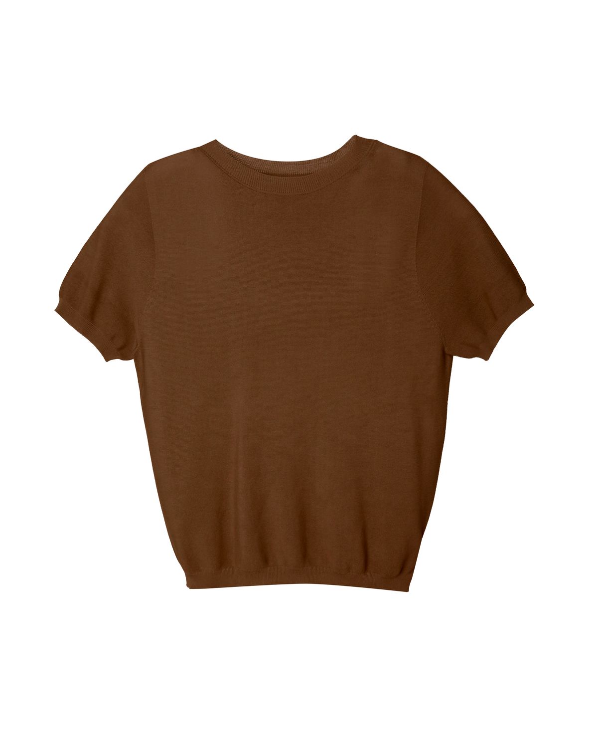 ROUND NECK SHORT SLEEVES TOP - GINGER
