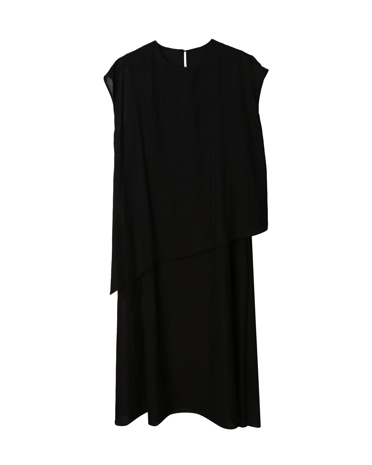 LAYERED FLARE DRESS - BLACK