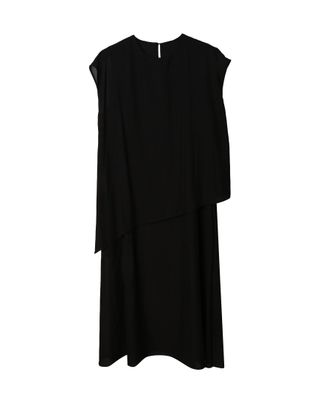 LAYERED FLARE DRESS - BLACK