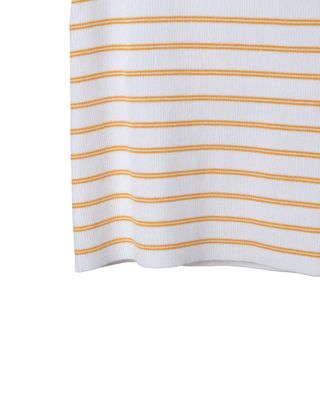 STRIPED KNIT TOP - EGGSHELL/JAZZ