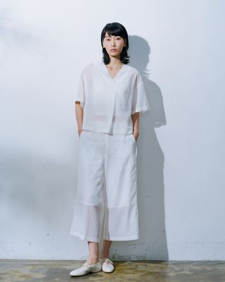 FLARE CULOTTES - EGGSHELL