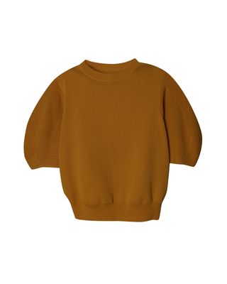 PUFF SLEEVES KNIT TOP - JAZZ