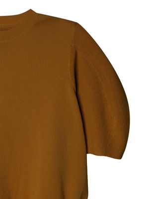 PUFF SLEEVES KNIT TOP - JAZZ