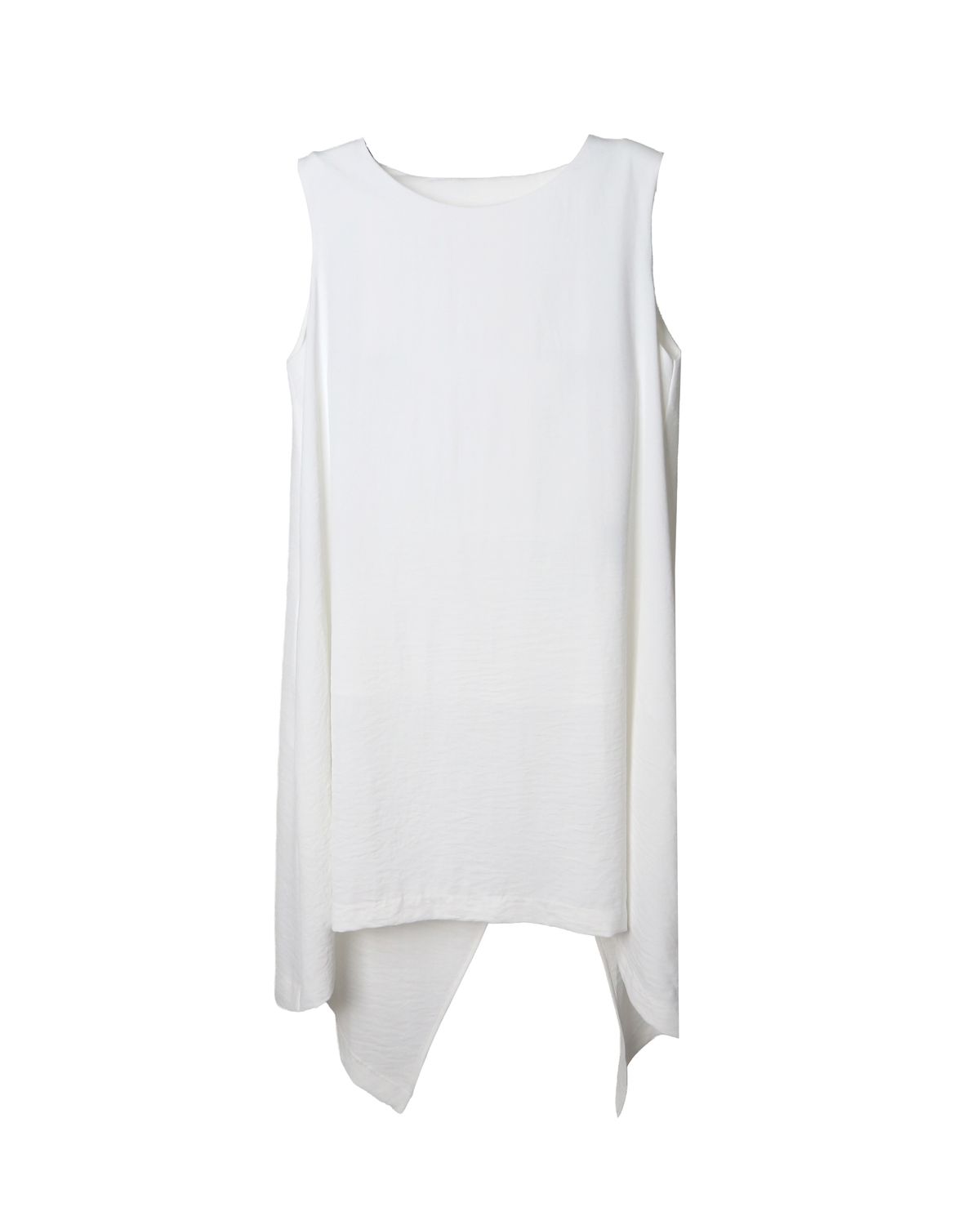 LAYERED BACK SLIT VEST - EGGSHELL