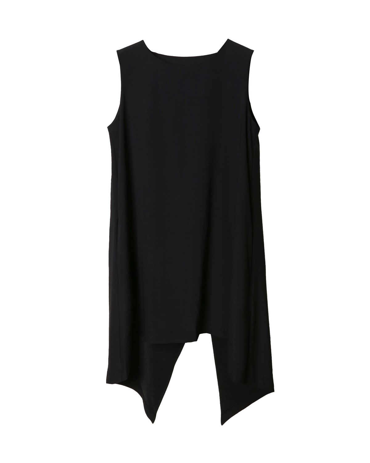 LAYERED BACK SLIT VEST - BLACK