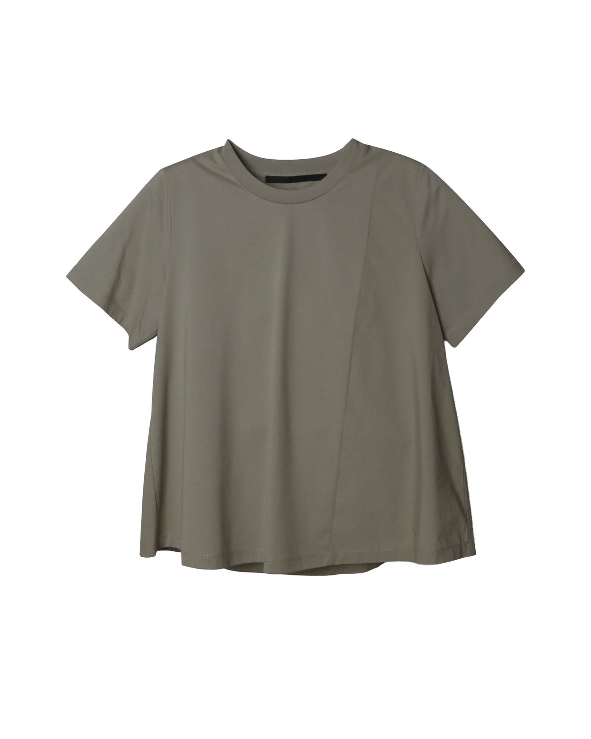 WOVEN BLOCK PANEL TEE - SAGE
