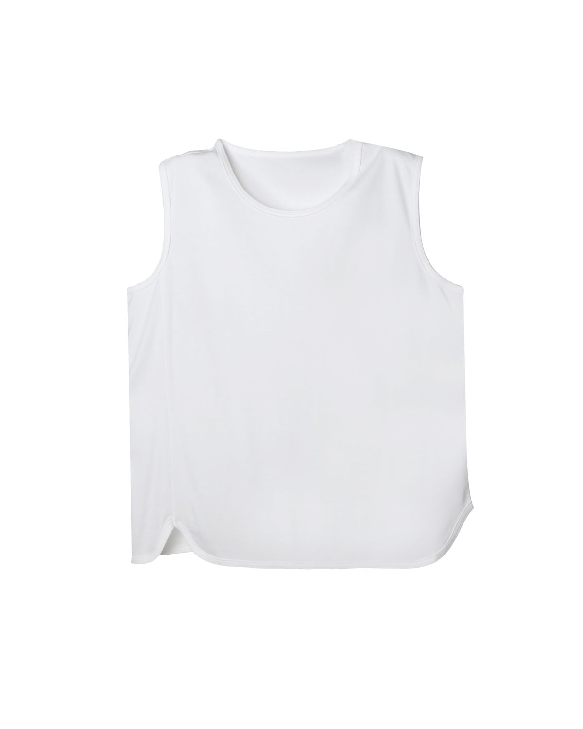 ROUND NECK VEST - EGGSHELL