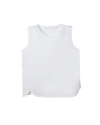ROUND NECK VEST - EGGSHELL