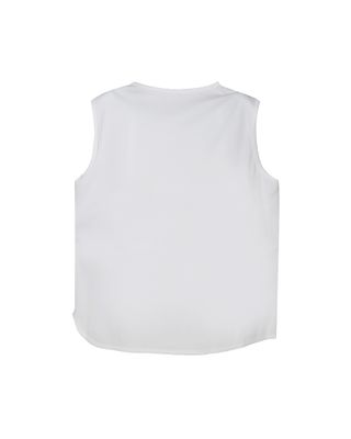 ROUND NECK VEST - EGGSHELL