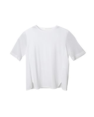MESH SLEEVE TOP - EGGSHELL