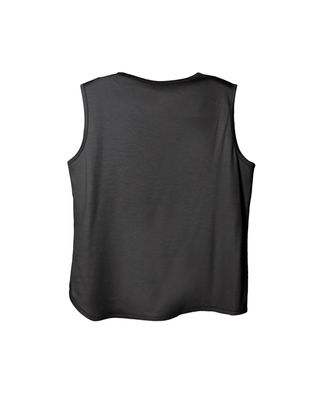 ROUND NECK VEST - BLACK