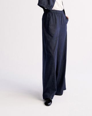 DENIM FLARE PANTS - DENIM