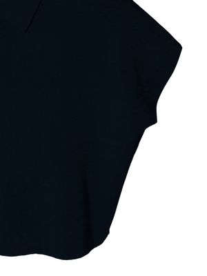 BOXY POLO TOP - NAVY