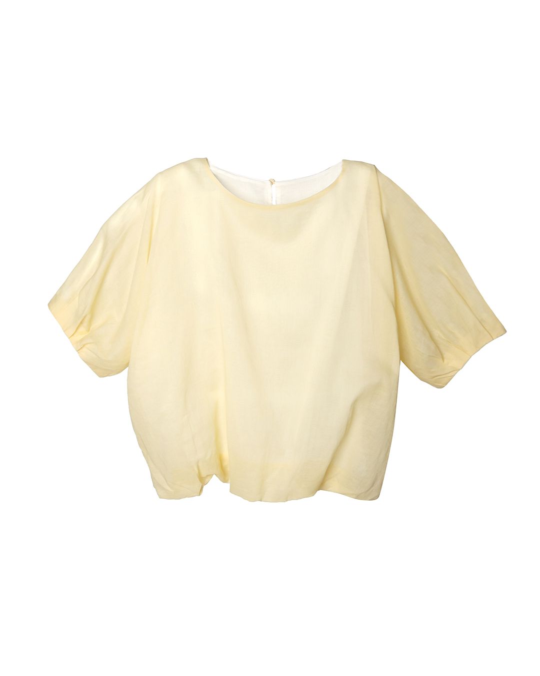 BUBBLE HEM TOP - LIMELIGHT/EGGSHELL