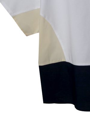 COLOUR BLOCKING BATWING TOP - EGGSHELL/BUTTER