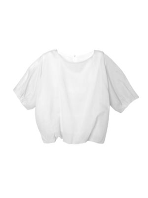 BUBBLE HEM TOP - EGGSHELL/EGGSHELL