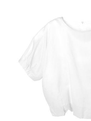 BUBBLE HEM TOP - EGGSHELL/EGGSHELL