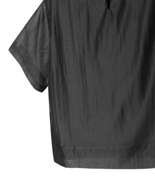 DOUBLE-LAYERED SILKY POLY LAWN SOFT STRUCTURE TOP - BLACK