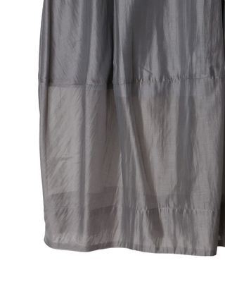DOUBLE-LAYERED SILKY LAWN COCOON SKIRT WITH HALF LINING - MOON BEAN