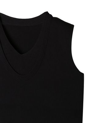 V-NECK VEST - BLACK