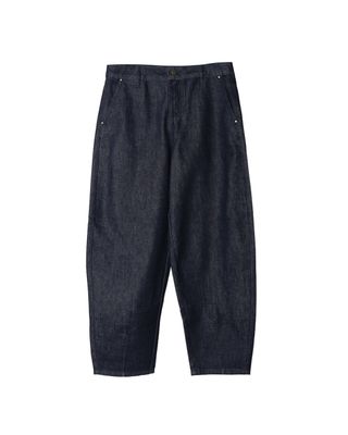 REFINED BARREL-LEG DENIM PANTS - DENIM