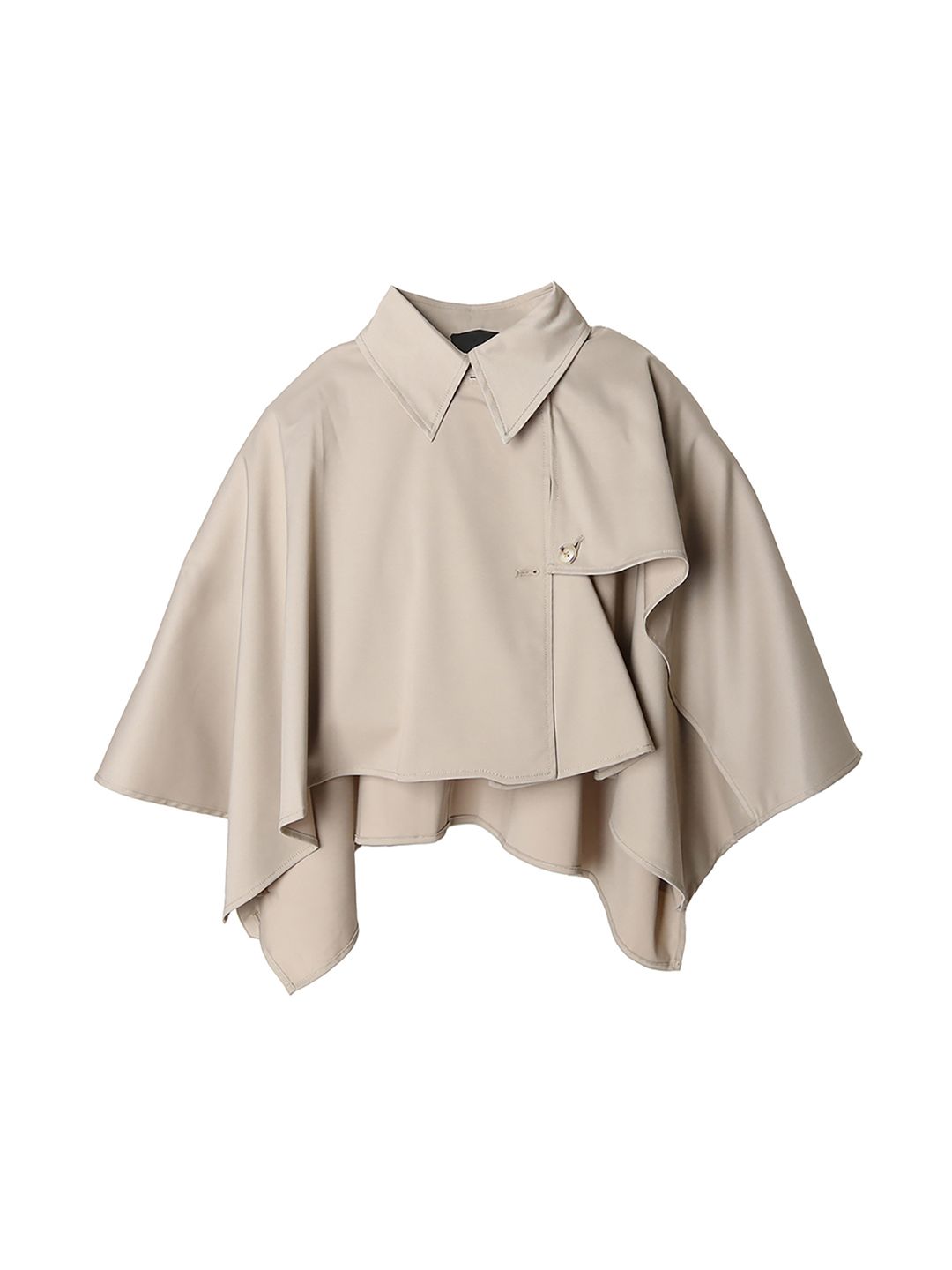 GEOMETRIC SHIRT TRENCH - CEMENT