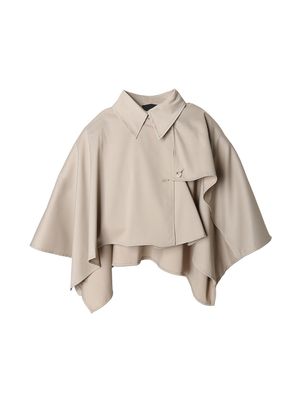 GEOMETRIC SHIRT TRENCH - CEMENT